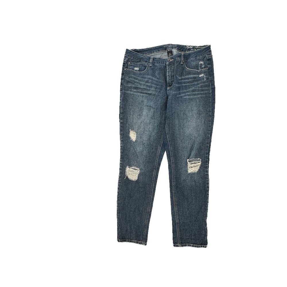 Sound Style Fifth Avenue Distressed Slim Fit Comfort Zone‎ Women's size 14 Jeans